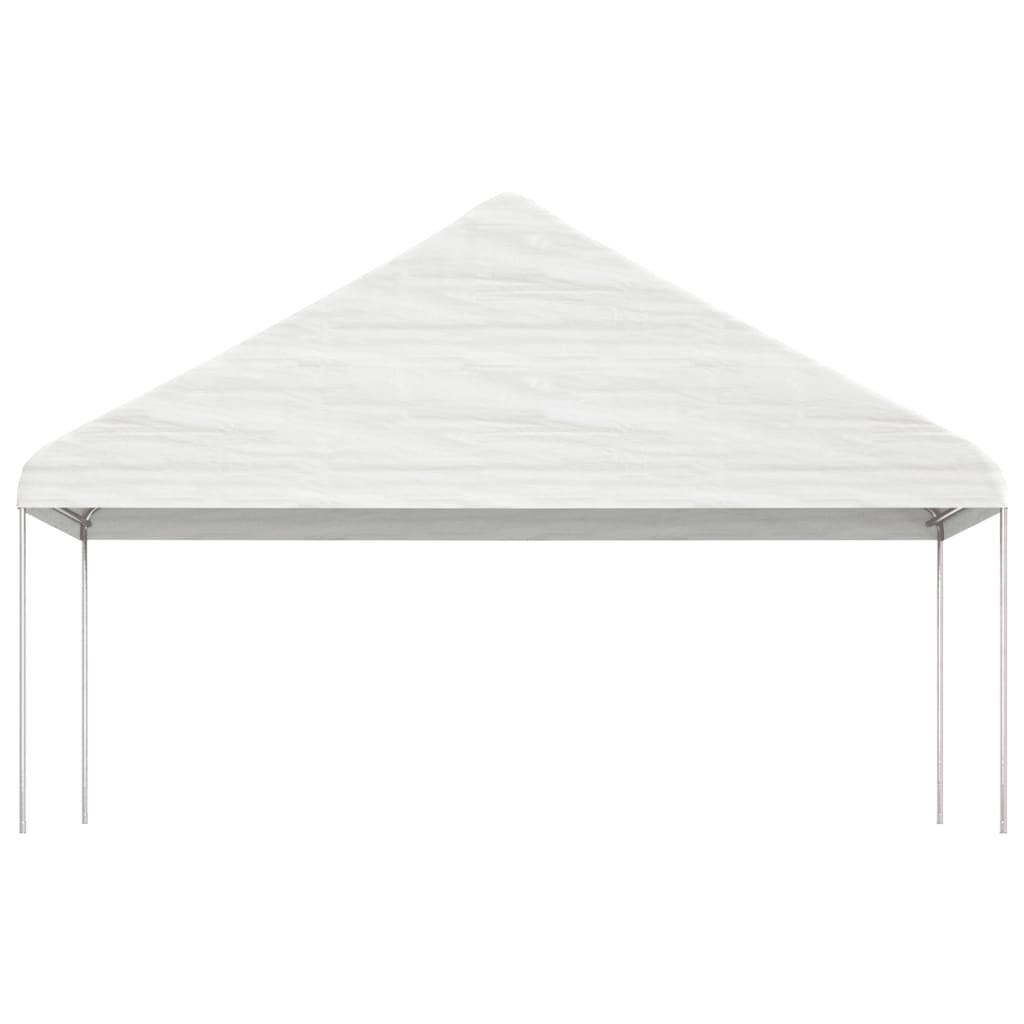 Sjenica s krovom bijela 8,92 x 5,88 x 3,75 m polietilen