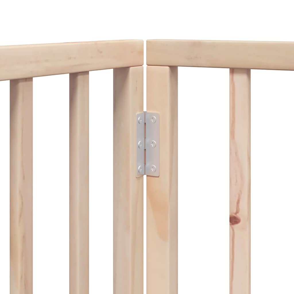 Vrata za pse s vratašcima 15 panela sklopiva 750 cm drvo topole
