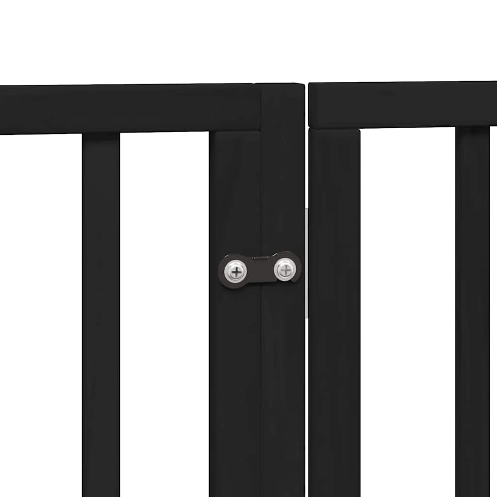 Vrata za pse s vratašcima 12 panela sklopiva 600 cm drvo topole