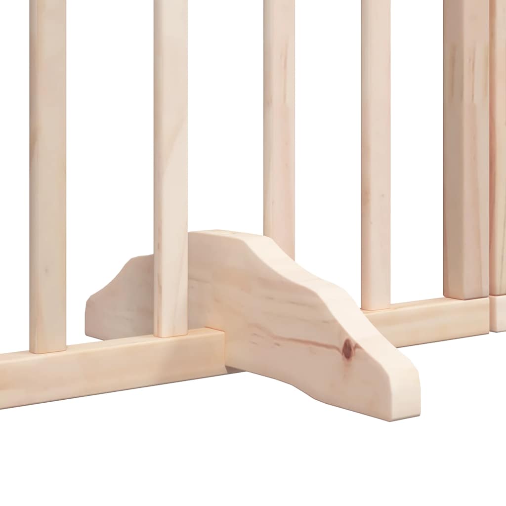 Vrata za pse s vratašcima 12 panela sklopiva 960 cm drvo topole