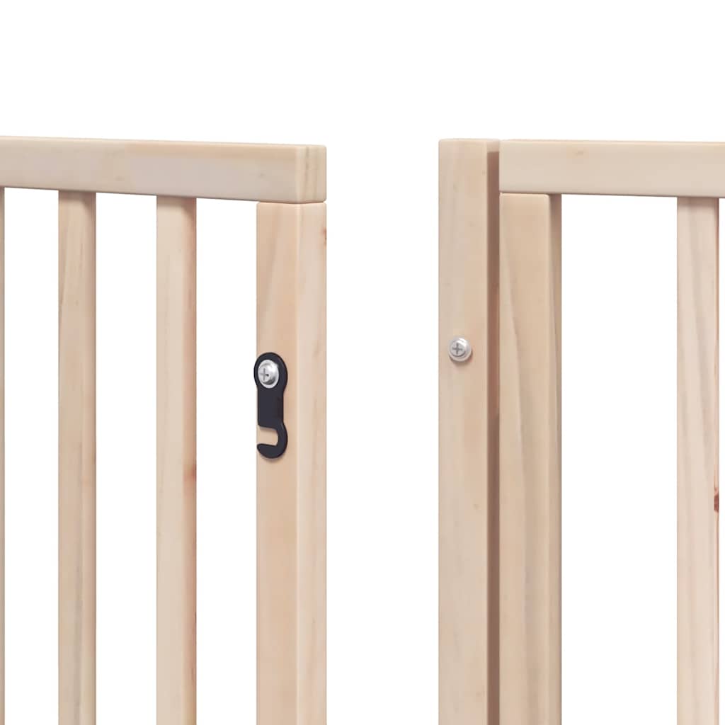 Vrata za pse s vratašcima 12 panela sklopiva 960 cm drvo topole