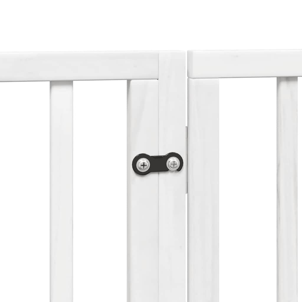 Vrata za pse s vratašcima 6 panela sklopiva 480 cm drvo topole