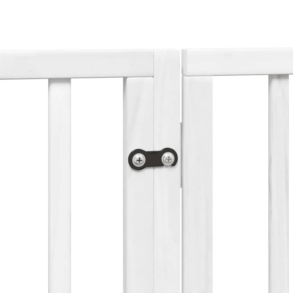 Vrata za pse s vratašcima 8 panela sklopiva 640 cm drvo topole