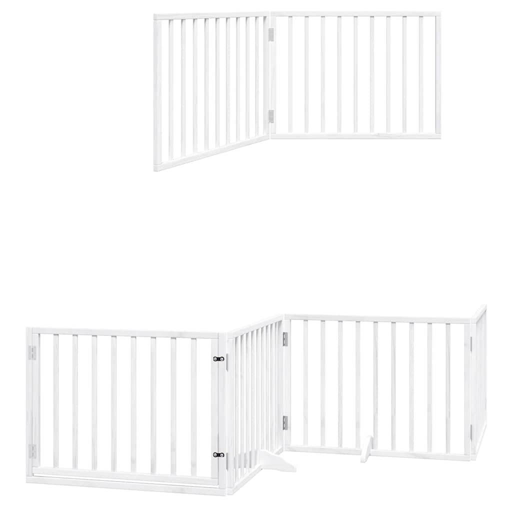 Vrata za pse s vratašcima 12 panela sklopiva 960 cm drvo topole