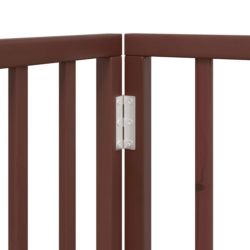 Vrata za pse s vratašcima 12 panela sklopiva 960 cm drvo topole