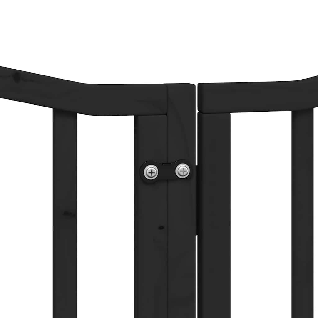 Vrata za pse s vratašcima 12 panela sklopiva 600 cm drvo topole