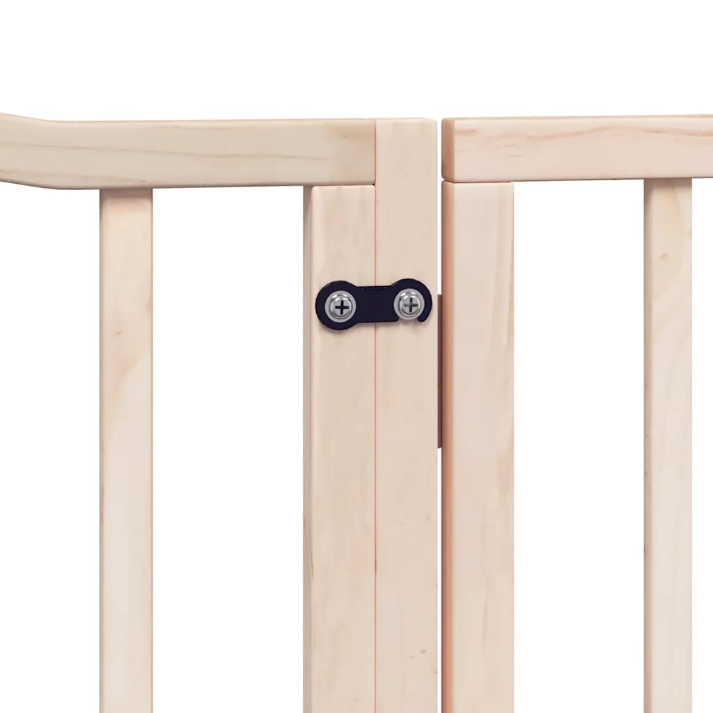 Vrata za pse s vratašcima 8 panela sklopiva 640 cm drvo topole