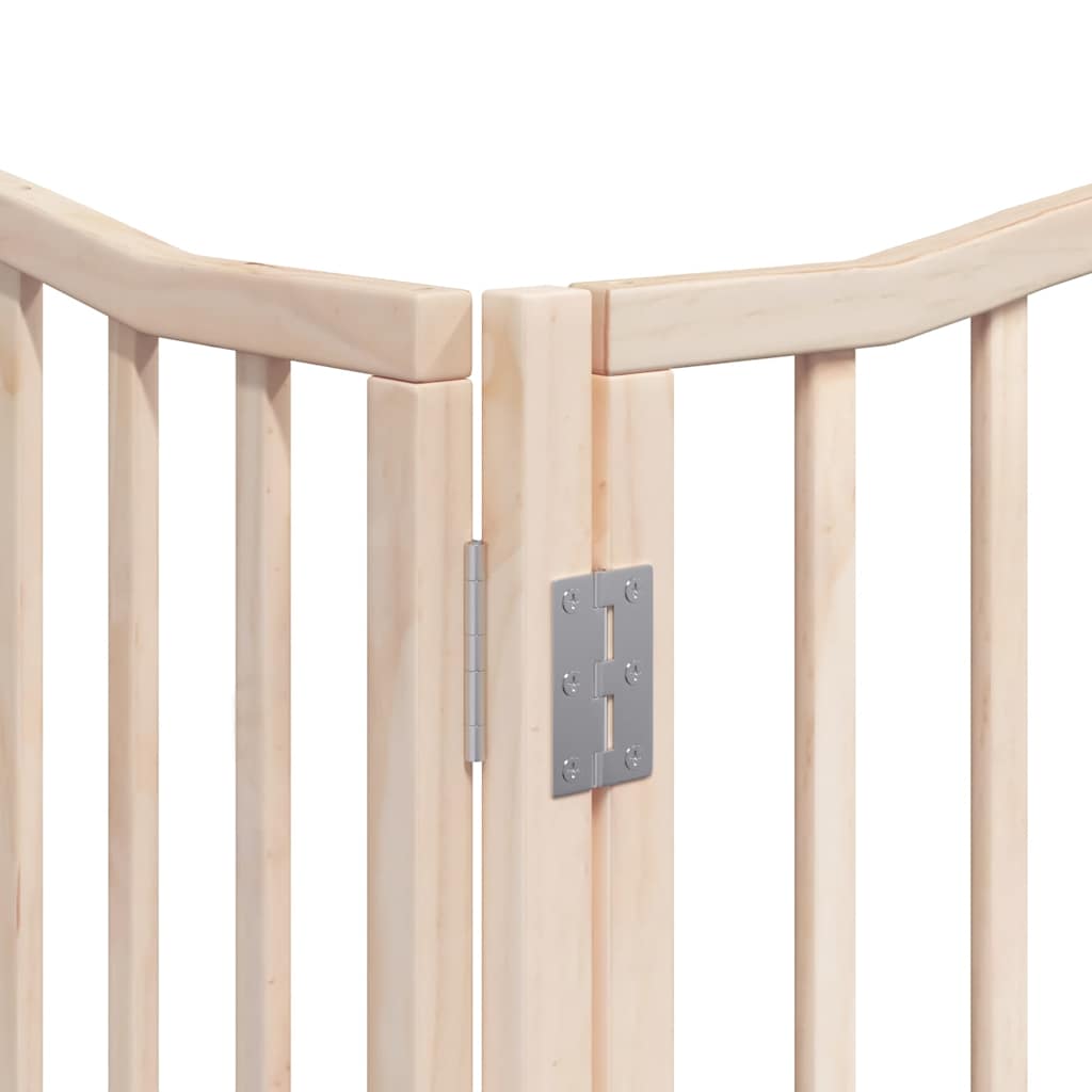 Vrata za pse s vratašcima 12 panela sklopiva 960 cm drvo topole