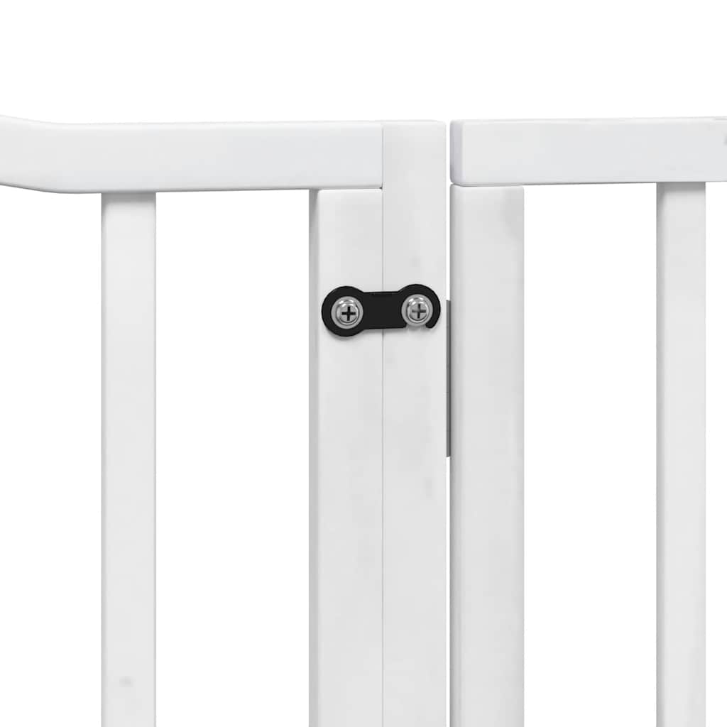 Vrata za pse s vratašcima 6 panela sklopiva 480 cm drvo topole