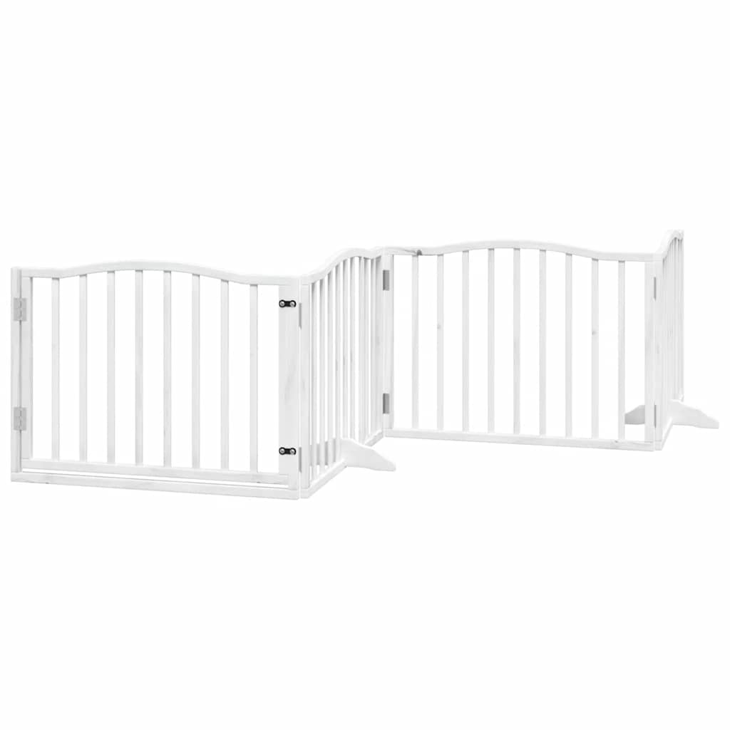 Vrata za pse s vratašcima 12 panela sklopiva 960 cm drvo topole