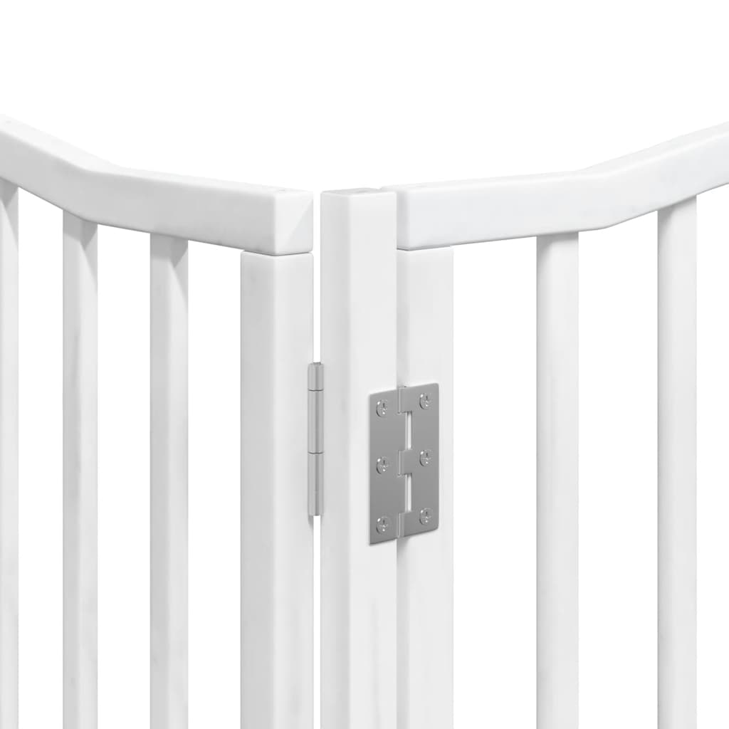 Vrata za pse s vratašcima 8 panela sklopiva 640 cm drvo topole