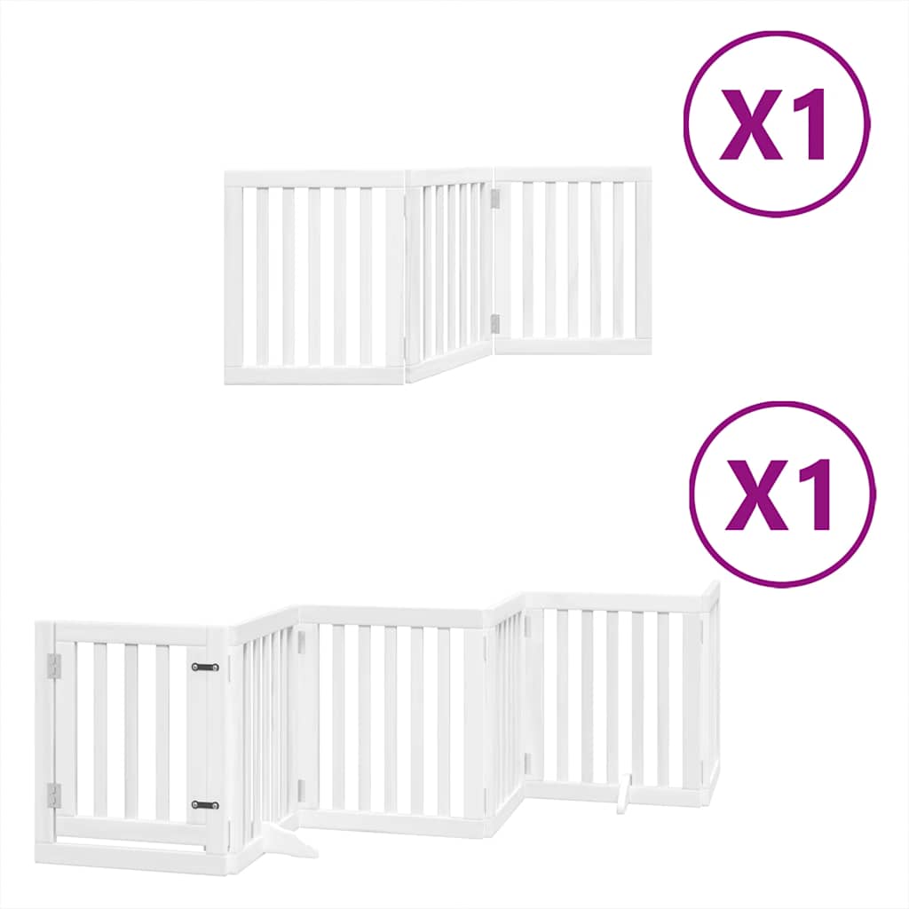 Vrata za pse s vratašcima 9 panela sklopiva 450 cm drvo topole