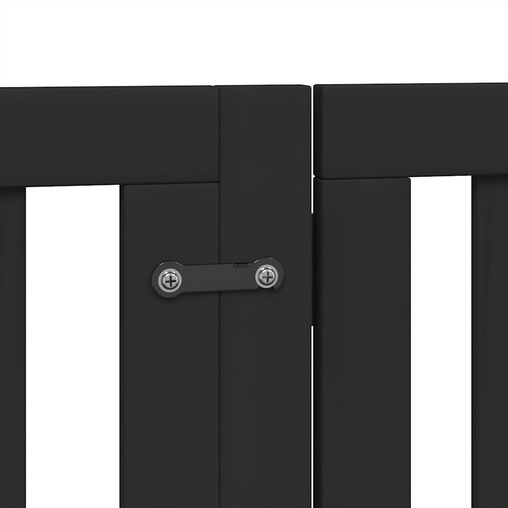 Vrata za pse s vratašcima 9 panela sklopiva 450 cm drvo topole