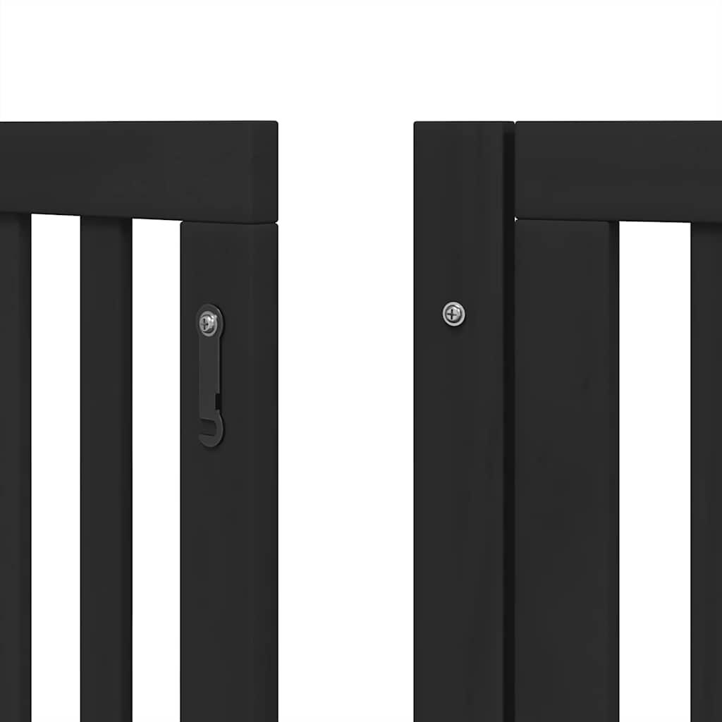 Vrata za pse s vratašcima 12 panela sklopiva 600 cm drvo topole