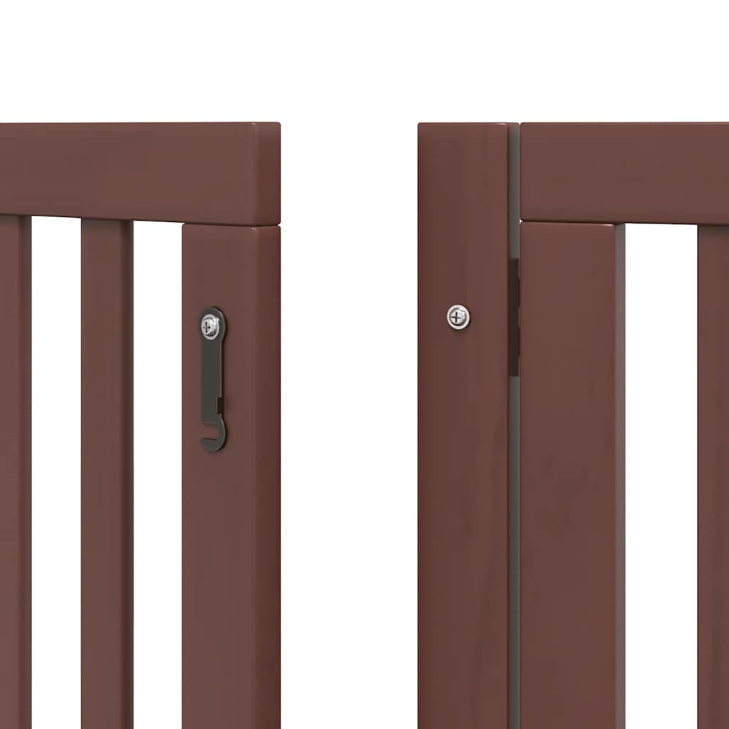 Vrata za pse s vratašcima 9 panela sklopiva 450 cm drvo topole