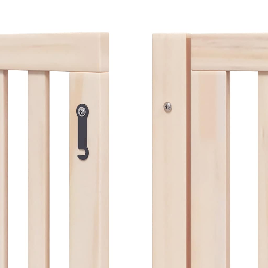 Vrata za pse s vratašcima 12 panela sklopiva 960 cm drvo topole