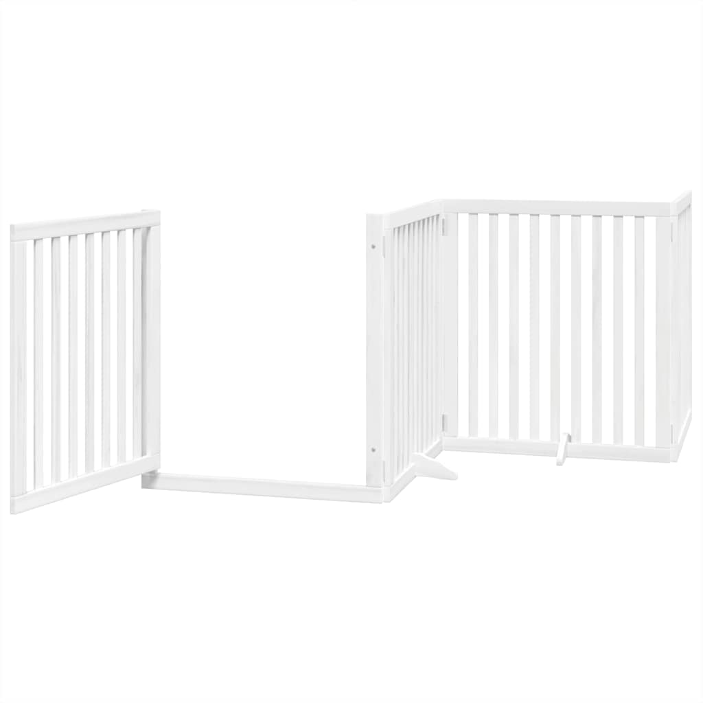 Vrata za pse s vratašcima 12 panela sklopiva 960 cm drvo topole
