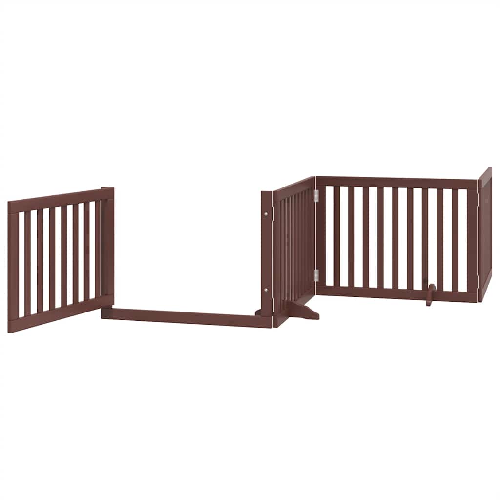 Vrata za pse s vratašcima 10 panela sklopiva 800 cm drvo topole