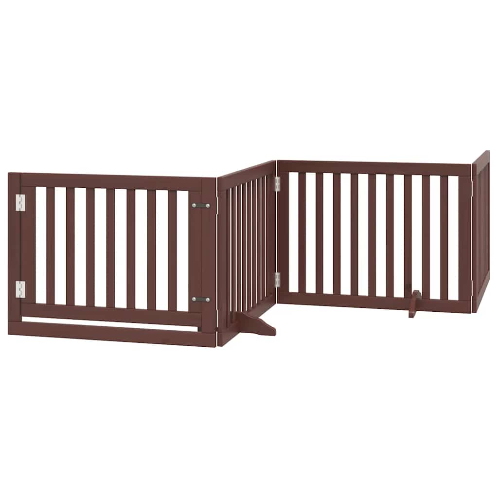 Vrata za pse s vratašcima 12 panela sklopiva 960 cm drvo topole