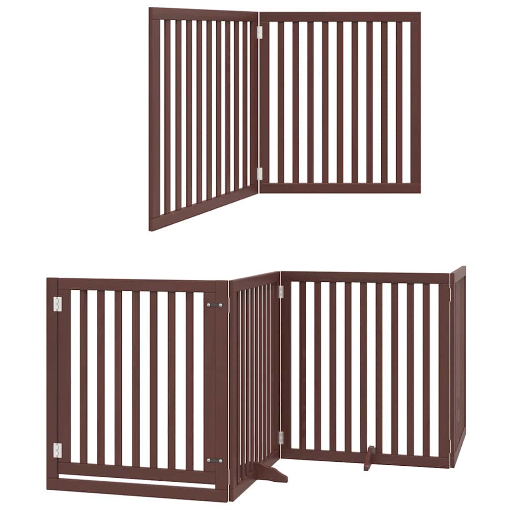 Vrata za pse s vratašcima 12 panela sklopiva 960 cm drvo topole
