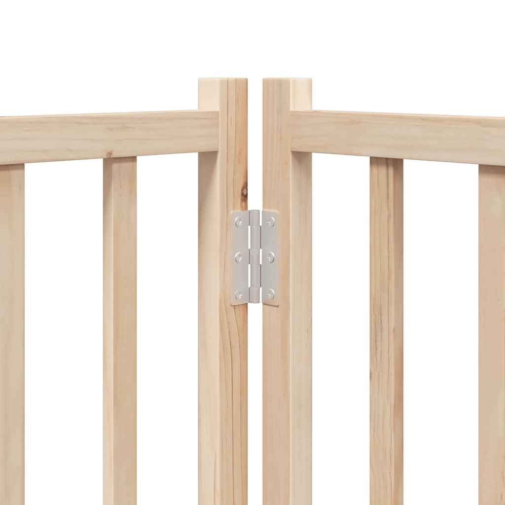 Vrata za pse s vratašcima 12 panela sklopiva 600 cm drvo topole