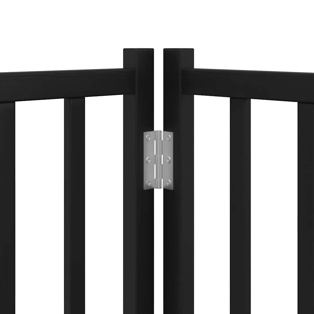 Vrata za pse s vratašcima 9 panela sklopiva 450 cm drvo topole