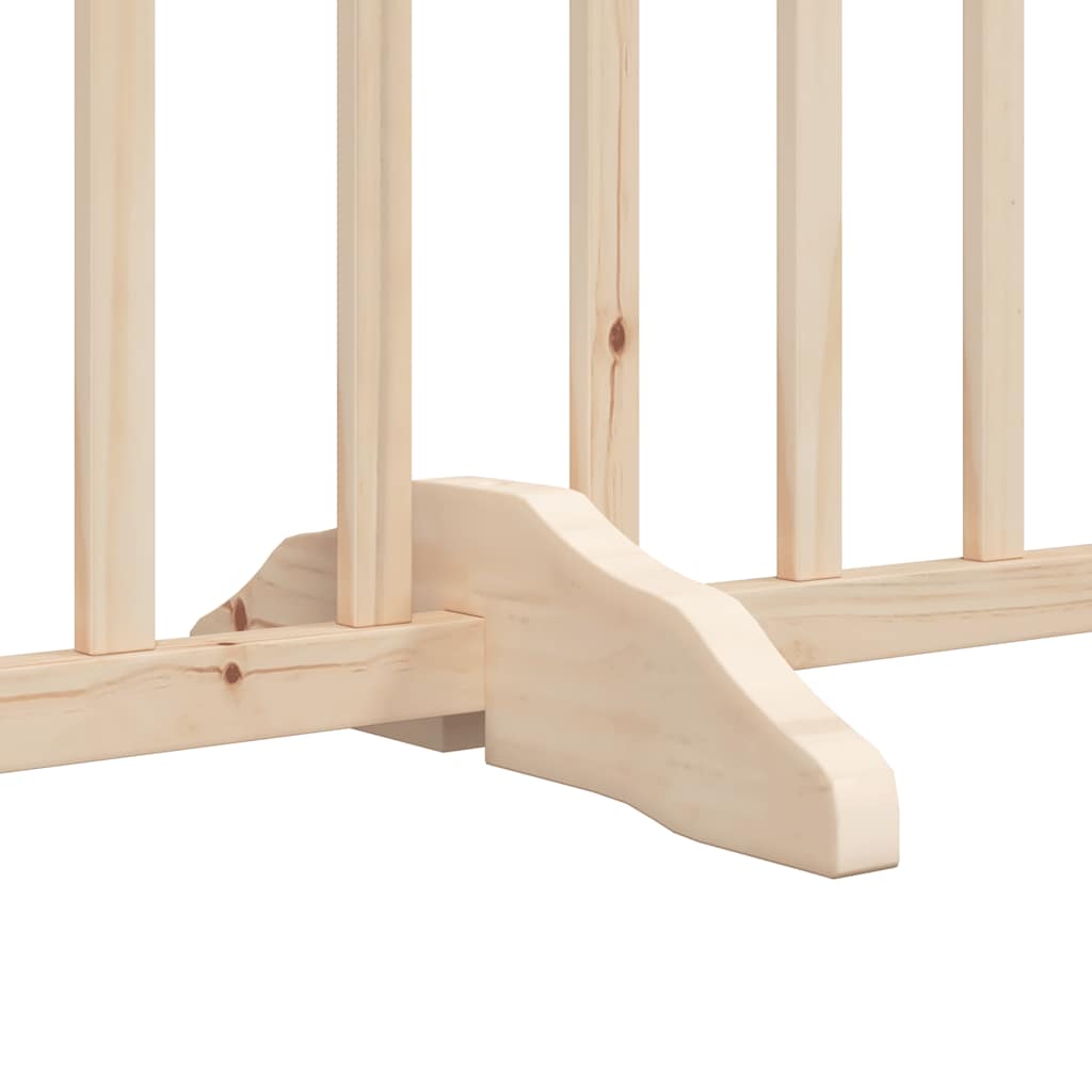 Vrata za pse s vratašcima 12 panela sklopiva 960 cm drvo topole