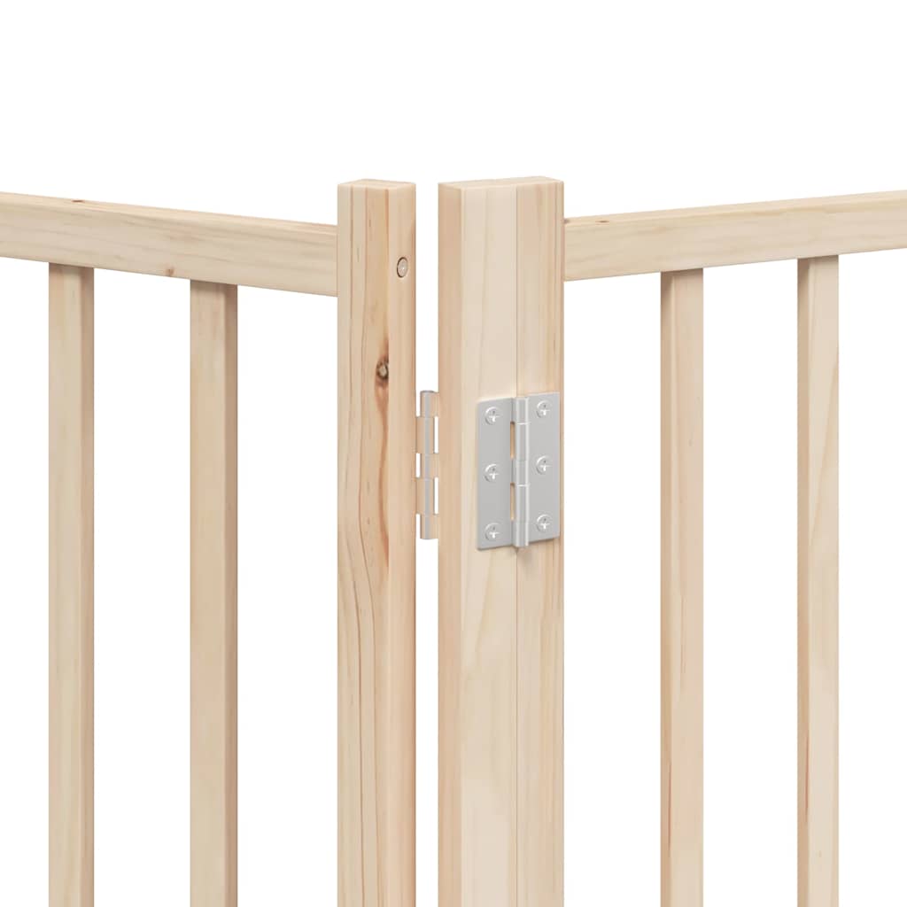 Vrata za pse s vratašcima 8 panela sklopiva 640 cm drvo topole