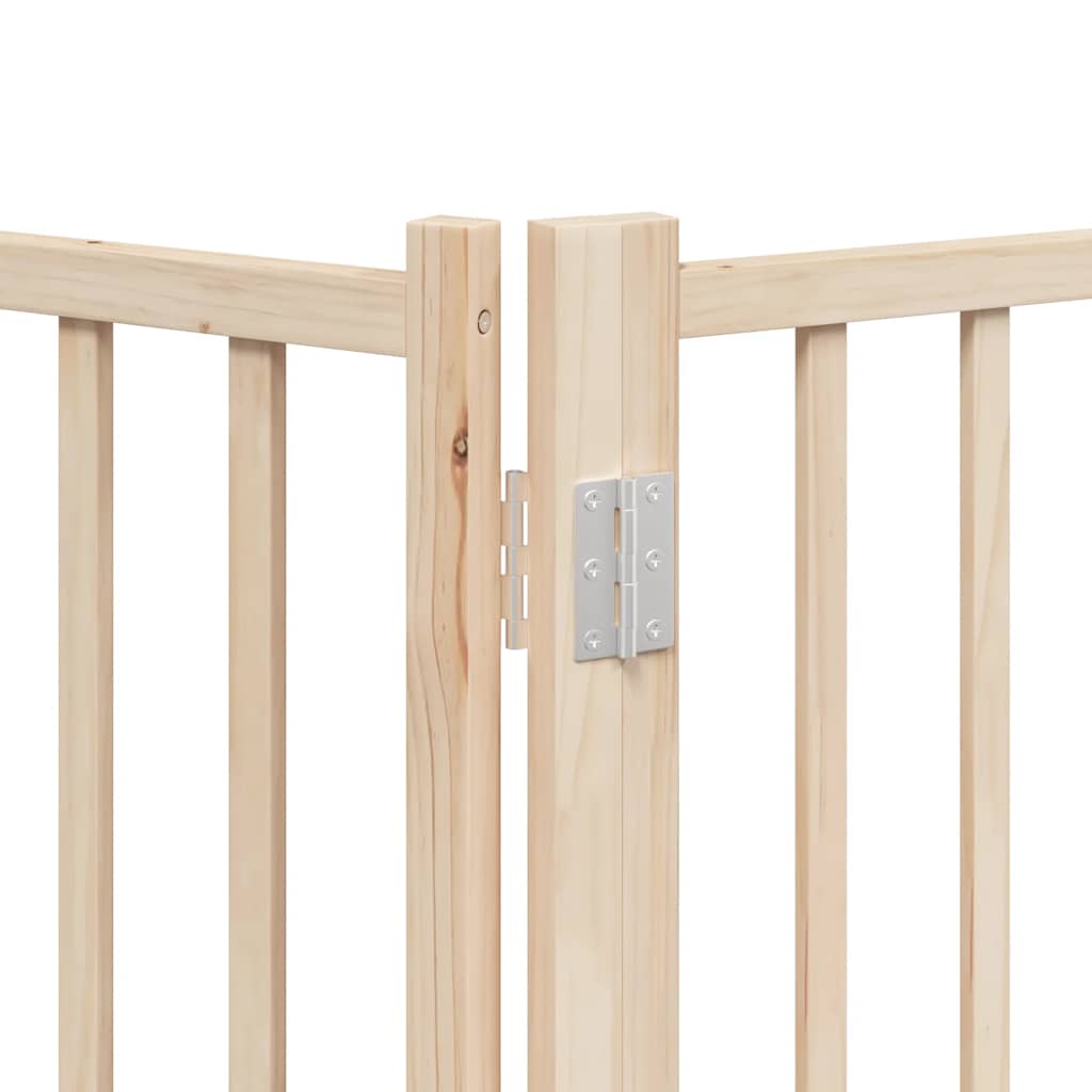 Vrata za pse s vratašcima 12 panela sklopiva 960 cm drvo topole