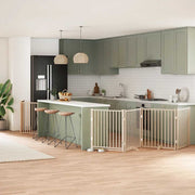 Vrata za pse s vratašcima 12 panela sklopiva 960 cm drvo topole