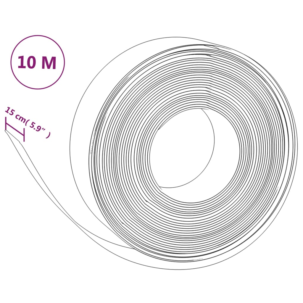 Vrtne ivice 4 kom smeđe 10 m 15 cm od polietilena
