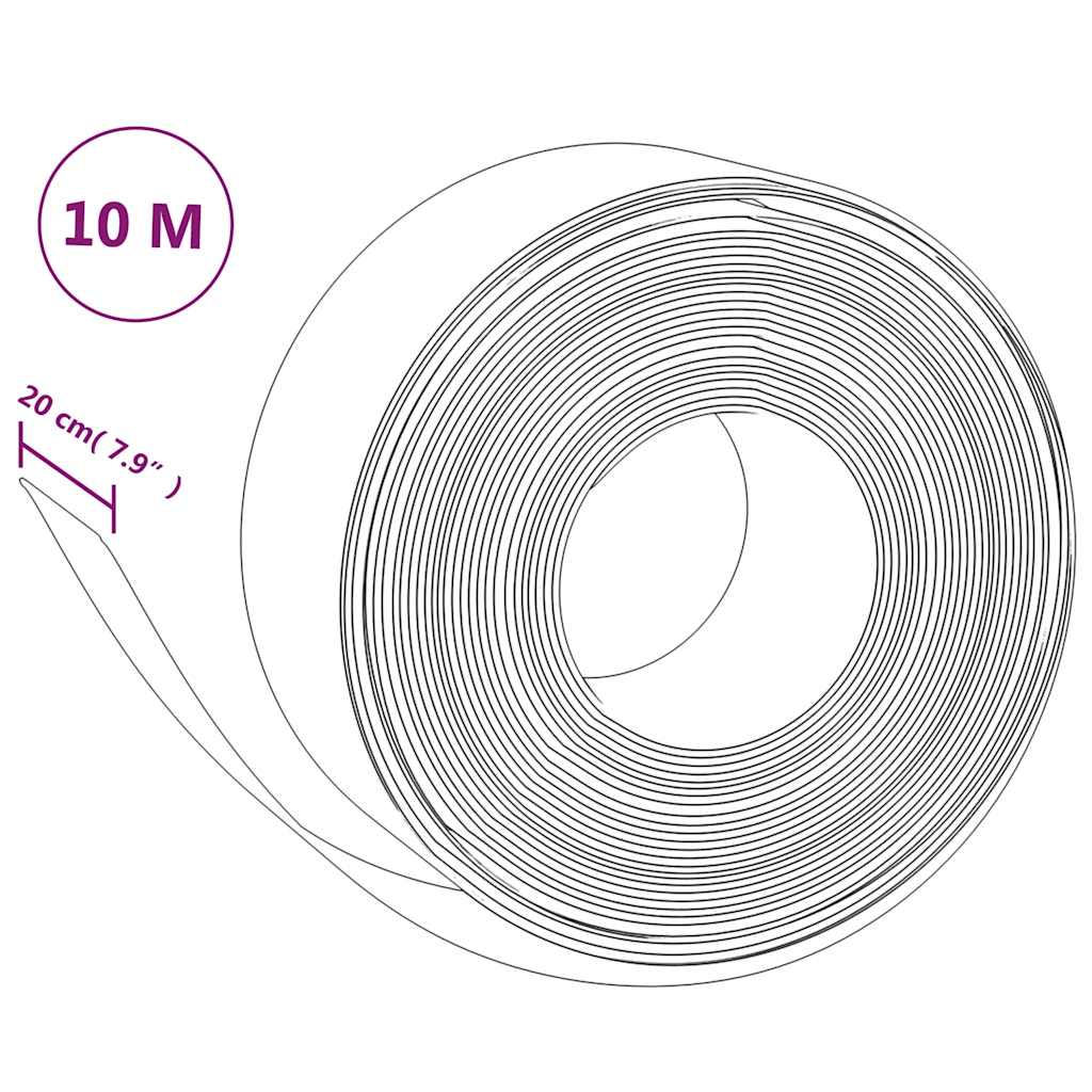 Vrtne ivice 2 kom crne 10 m 20 cm od polietilena
