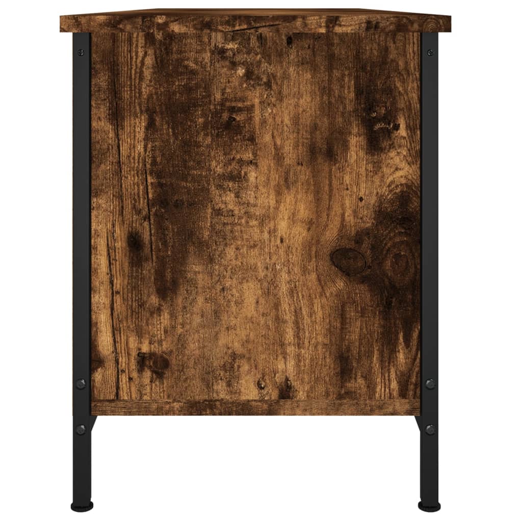 TV ormarić s vratima boja hrasta 102x35x45 cm konstruirano drvo