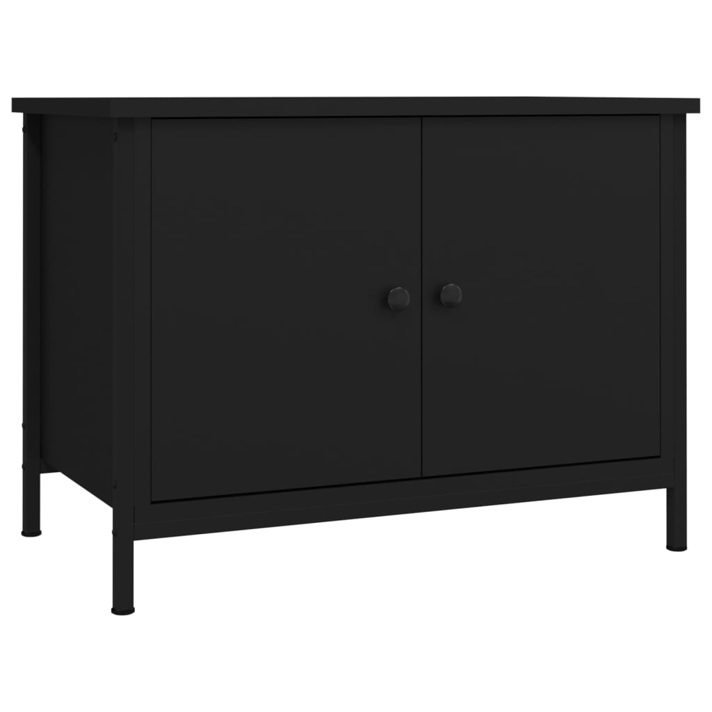 TV ormarić s vratima crni 100x35,5x45 cm od konstruiranog drva