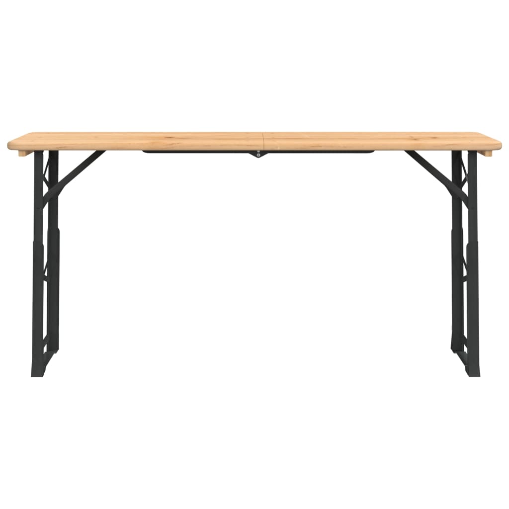 Sklopivi pivski stol 170 x 50 x 75/105 cm od masivne jelovine