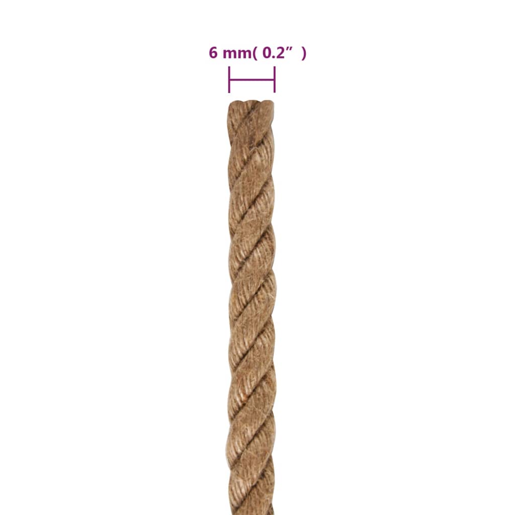 Uže od jute dužina 25 m debljina 6 mm