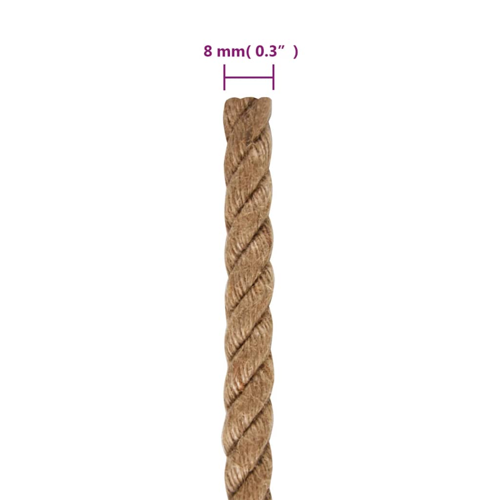 Uže od jute dužina 100 m debljina 8 mm