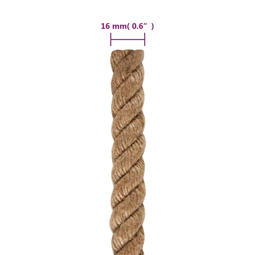 Uže od jute dužina 25 m debljina 16 mm
