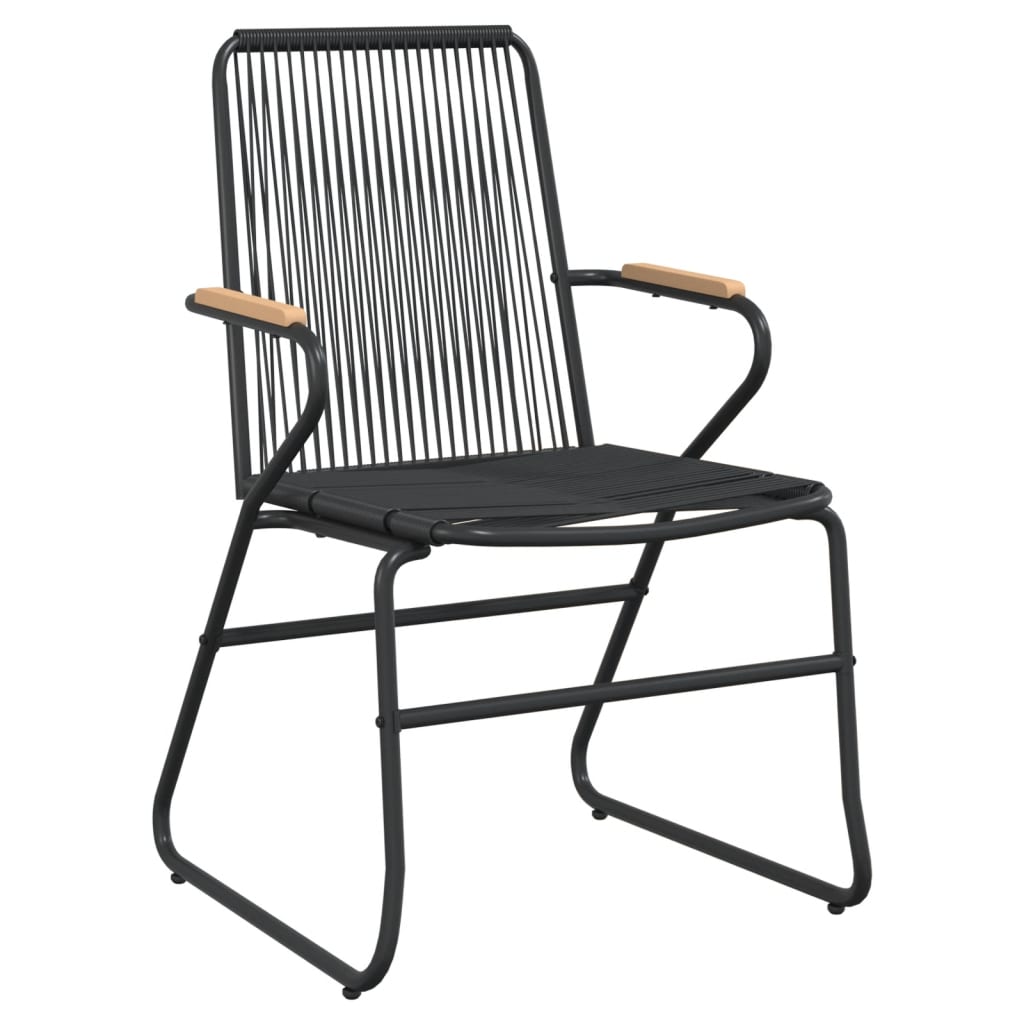 7-dijelni vrtni blagovaonski set od PVC ratana crni