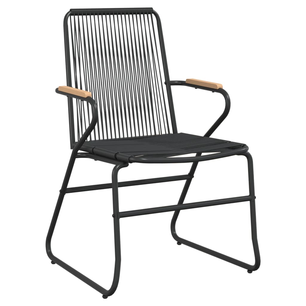 7-dijelni vrtni blagovaonski set od PVC ratana crni