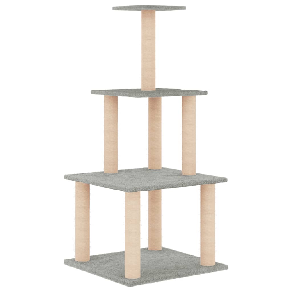 Penjalica za mačke sa stupovima za grebanje svjetlosiva 111 cm