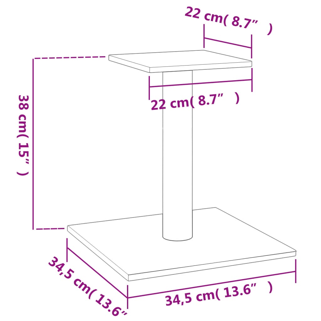 Grebalica za mačke s platformom krem 38 cm