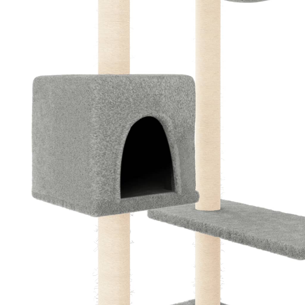Penjalica za mačke sa stupovima za grebanje svjetlosiva 82 cm