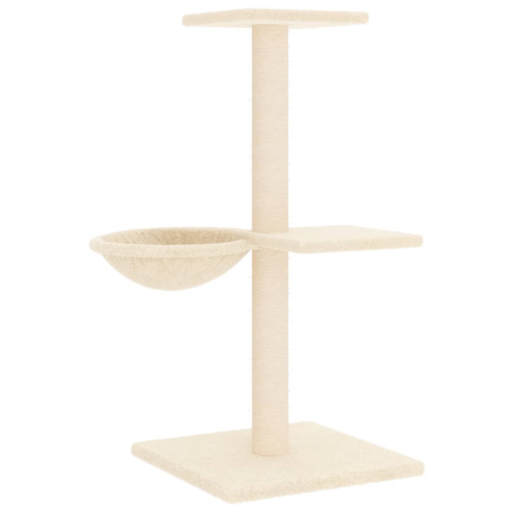 Penjalica za mačke sa stupovima za grebanje krem 72 cm