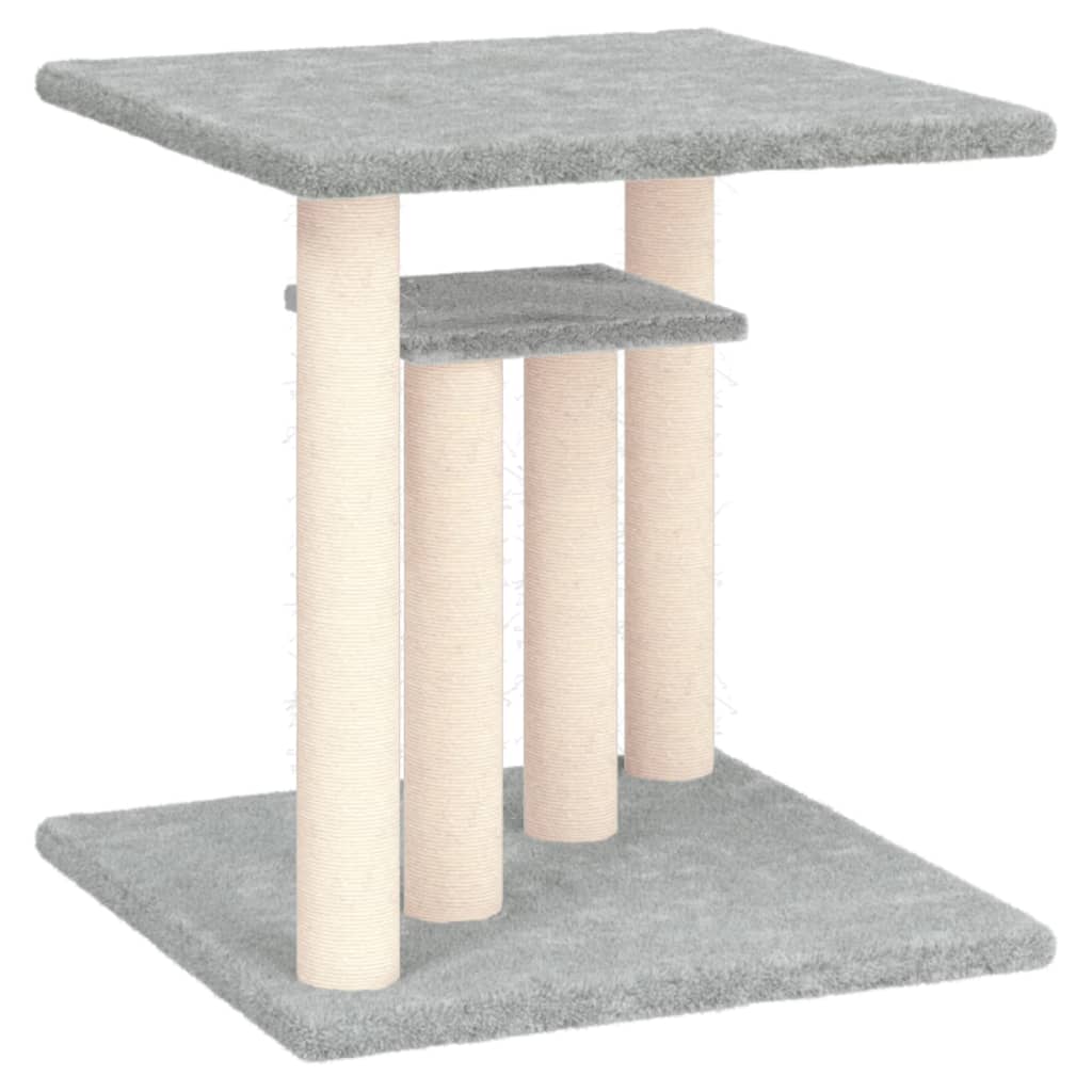 Grebalica za mačke s platformama svjetlosiva 50 cm