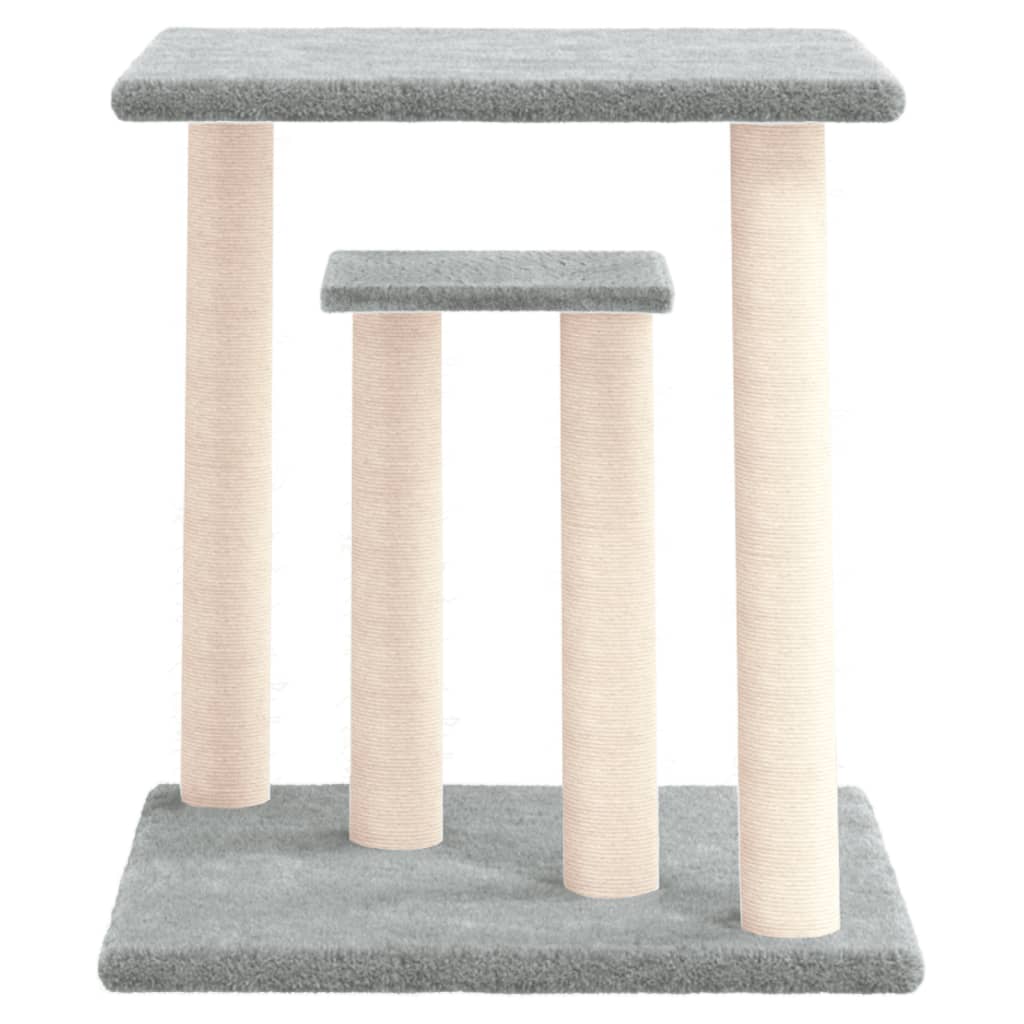 Grebalica za mačke s platformama svjetlosiva 50 cm