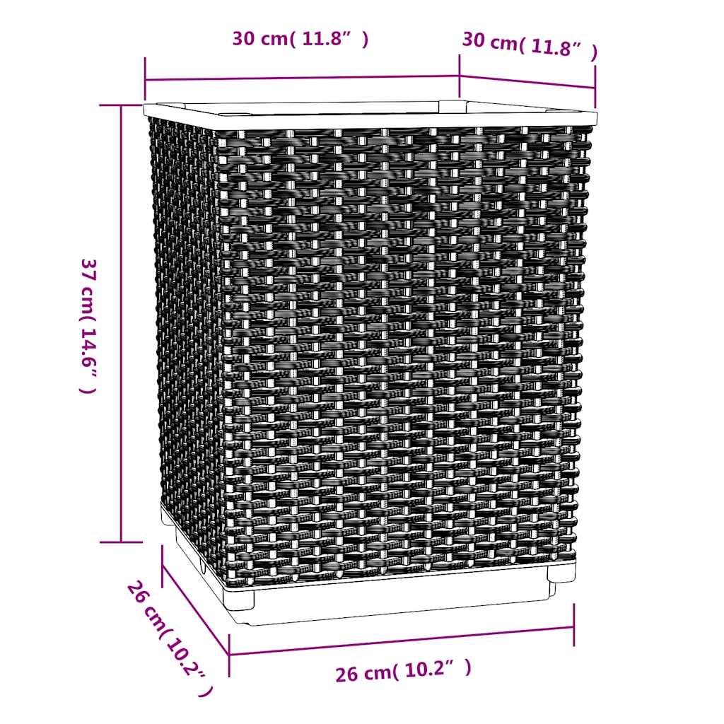 Sadilice 2 kom plava siva 30 x 30 x 37 cm od polipropilena