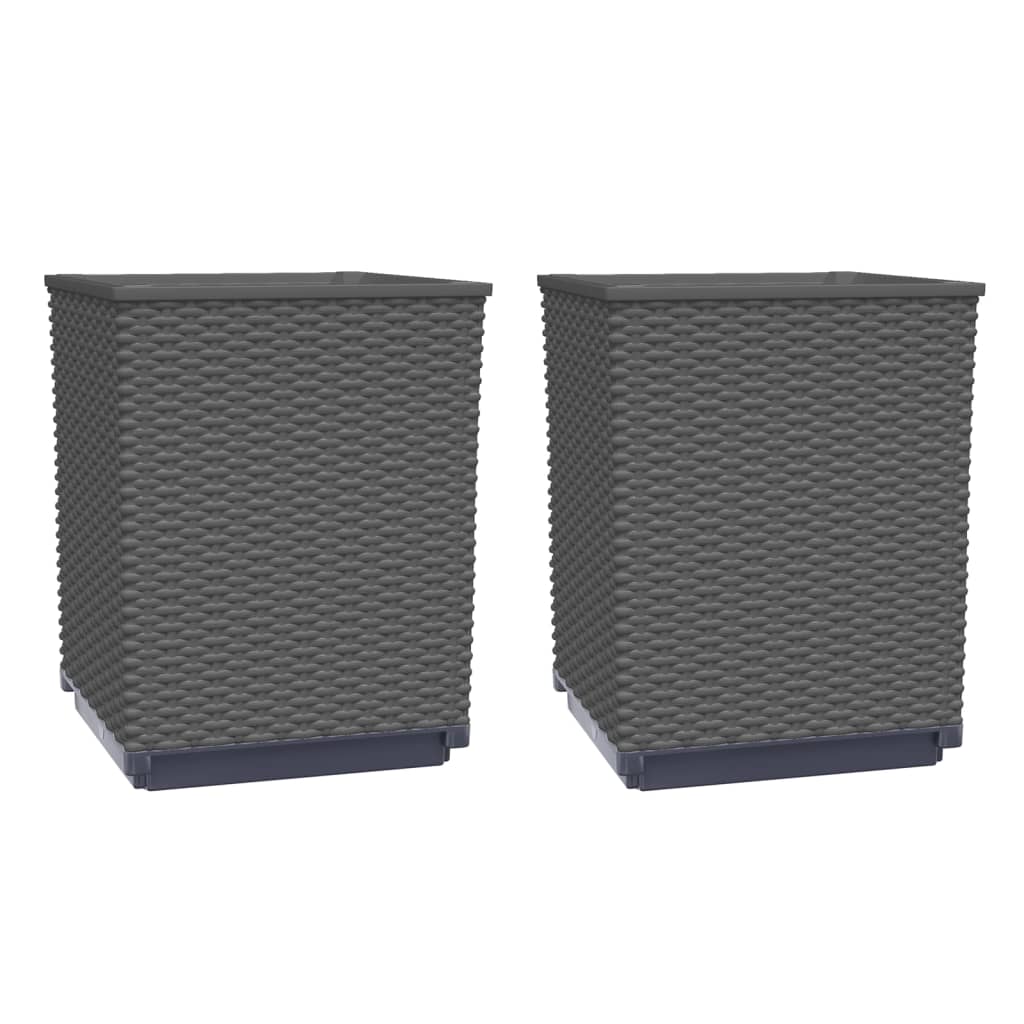 Sadilice 2 kom crne 30 x 30 x 37 cm od polipropilena