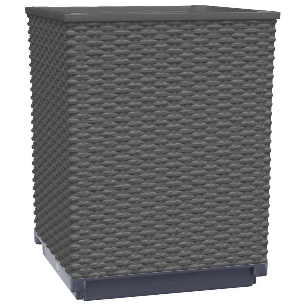 Sadilice 2 kom crne 30 x 30 x 37 cm od polipropilena