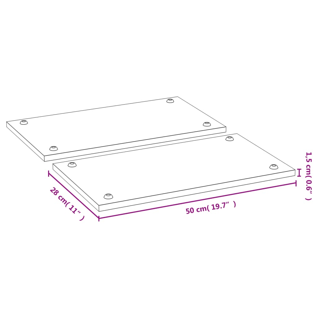 Poklopci za štednjak 2 kom 50 x 28 x 1,5 cm od bambusa